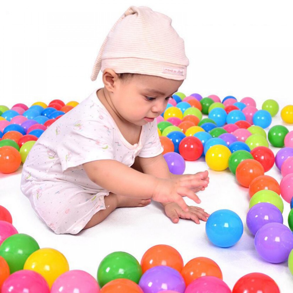 100 pcs/lot Eco-Friendly Colorful Ball Soft Plastic Ocean Ball Funny Baby Kid Swim Pit Toy Water Pool Ocean Wave Ball Dia 5.5cm