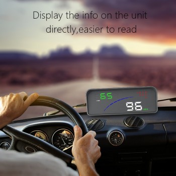 HD Display  Car Head Up Computer OBD2 and EUOBD port Speed voltage Alarm system HUD Car Head-Up Display for Automobile