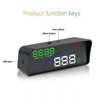 HD Display  Car Head Up Computer OBD2 and EUOBD port Speed voltage Alarm system HUD Car Head-Up Display for Automobile
