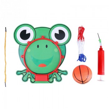 Hanging Basketball Hoop With Ball Toys Adjustable Baby Basketball Toys Cartoon Tiger/Frog Children Kids Indoor Sports Game Gift