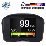 AUTOOL X50 Plus OBD HUD Head Up Display Car OBD2 II Meter Gauge Temp Voltage Speed Alarm Odometer 12V Diagnostic