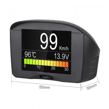 AUTOOL X50 Plus OBD HUD Head Up Display Car OBD2 II Meter Gauge Temp Voltage Speed Alarm Odometer 12V Diagnostic