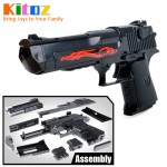 Kitoz Assembly Toy Gun Building Blocks Pistol Rifle DIY 3D Miniature Model Plastic Gift for Boy Kids With Building Instruction