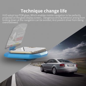 HUD Mobile Navigation Universal Car Phone Holder Windscreen Projector Head Up Display 6.5 Inch For iPhone/Samsung/xiaomi GPS HUD