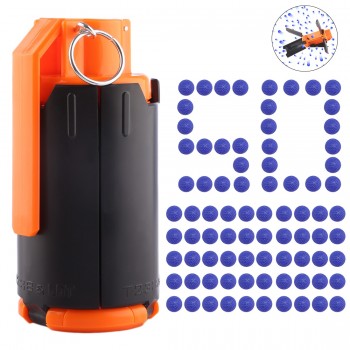 Tactical Plastic Modified Crystal Water Beads  Bullet Bomb with 50pcs Round Soft Bullet Foam Bullets for nerf Rival series