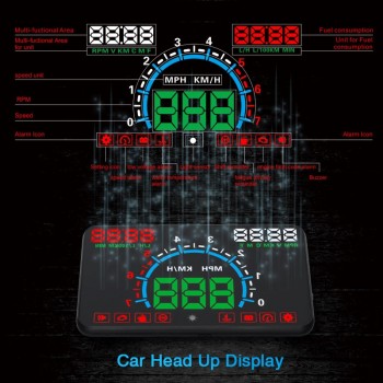 5.8 Car HUB OBD2 Head Up Display Car Speed Projector Vehicle Windshield Speedo Projetor Navigation OBD Speedometer Hud E350