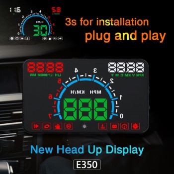 5.8 Car HUB OBD2 Head Up Display Car Speed Projector Vehicle Windshield Speedo Projetor Navigation OBD Speedometer Hud E350