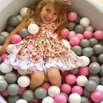 100Pcs/Set Eco-Friendly Black White Pink Plastic Ball Pits Water Pool Ocean Wave Ball Toys Stress Air Ball Kids Funny Tent Toys