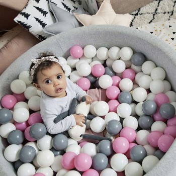 100Pcs/Set Eco-Friendly Black White Pink Plastic Ball Pits Water Pool Ocean Wave Ball Toys Stress Air Ball Kids Funny Tent Toys