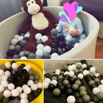 100Pcs/Set Eco-Friendly Black White Pink Plastic Ball Pits Water Pool Ocean Wave Ball Toys Stress Air Ball Kids Funny Tent Toys
