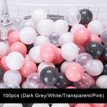100Pcs/Set Eco-Friendly Black White Pink Plastic Ball Pits Water Pool Ocean Wave Ball Toys Stress Air Ball Kids Funny Tent Toys