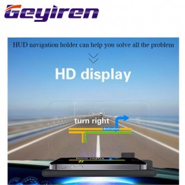 GEYIREN 6 inch Universal H6 Car HUD Head Up Display Projector Phone Navigation Smartphone Holder gps hud for any cars