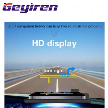 GEYIREN 6 inch Universal H6 Car HUD Head Up Display Projector Phone Navigation Smartphone Holder gps hud for any cars