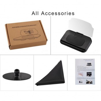 VJOYCAR C62 Auto Hud Glass Projetor Holder Head Up Display Car Speedometer Projector Holder Wireless Bracelet Phone Navigation