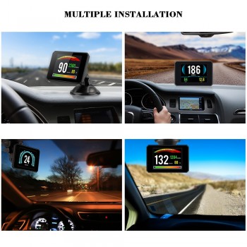 VJOYCAR P16 3.9 HD TFT Car Hud Head Up Display On-Board Computer OBD2 Speedometer Turbo Boost Pressure Alarm Diagnostic Tool