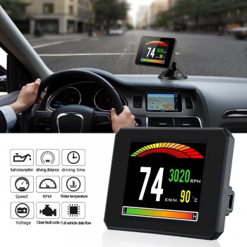 VJOYCAR P16 3.9 HD TFT Car Hud Head Up Display On-Board Computer OBD2 Speedometer Turbo Boost Pressure Alarm Diagnostic Tool