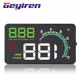 GEYIREN D3000 obd2 smart display head-up display speedometer temperature water car speed projector on the windshield for cars