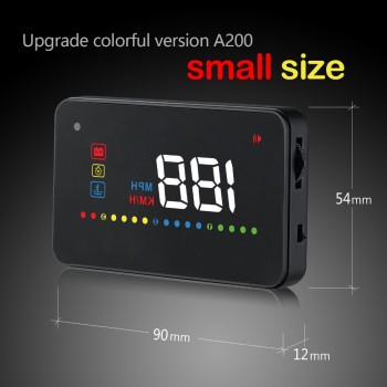 GEYIREN A200 hud car universal head up display speedometer obd2 temperature water Projection on the windshield for car hud 2018