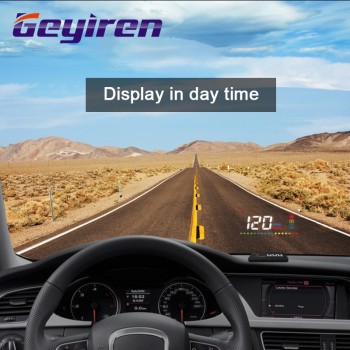 GEYIREN A200 HUD head up display obd2 speedometer temperature water Projection on the windshield for car hud car universal 2018