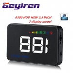 GEYIREN 2018 A500 HUD Car Overspeed Alarm Water Temperature Alarm OBDII or EU OBD interface Reflective Film Car-styling