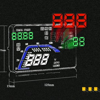 Universal NEW Q7 5.5 Multi Color Auto Car HUD GPS Head Up Display Speedometers Overspeed Warning Dashboard Windshield Projector