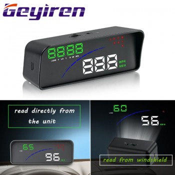 GEYIREN P9 Car HUD Head Up Display OBD Smart Digital Meter For Most OBD2 EUOBD Cars P9 HD Projector Display The Car Dashboard