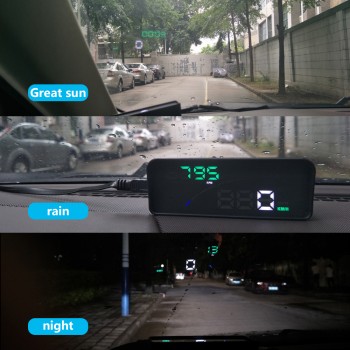GEYIREN P9 Car HUD Head Up Display OBD Smart Digital Meter For Most OBD2 EUOBD Cars P9 HD Projector Display The Car Dashboard