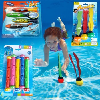 Retail Package 2018 New Summer Torpedo Rocket Throwing Toy Funny Swimming Pool Diving Game Toys Children Underwater Dive Toy #YC