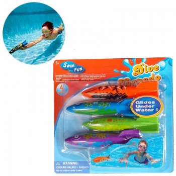 Retail Package 2018 New Summer Torpedo Rocket Throwing Toy Funny Swimming Pool Diving Game Toys Children Underwater Dive Toy #YC