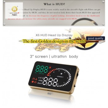XUNMA Brand  Car HUD Head Up Display OBD2 II EUOBD Overspeed Warning System Projector Windshield Auto Electronic Voltage Alarm