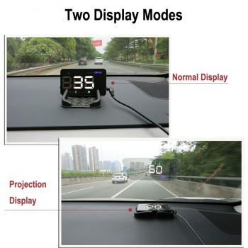 VJOYCAR A5 China Best GPS Hud Head Up Display Car GPS Speedometer Projector Windshield Odometer Compass Over Speed Alarm Adaptor