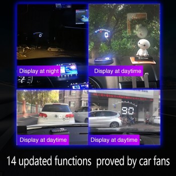 Geyiren 3.5 Screen HUD Car OBD II HUD Head Up Display M6 Car Display Water Temperature Auto Electronic Voltage Alarm DC12V Hud