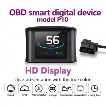 VJOYCAR Automobile Trip On-board Computer Car Digital GPS OBD2 OBD Driving Computer Display Speedometer Temperature Gauge Hud