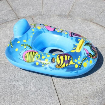 PVC Inflatable Kids Childrens Baby Seat Swimming Swim Ring Pool Aid Trainer Beach Float Boat 65*45cm