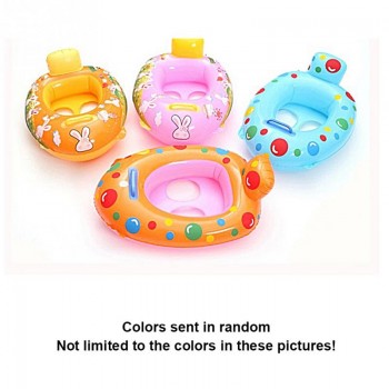 PVC Inflatable Kids Childrens Baby Seat Swimming Swim Ring Pool Aid Trainer Beach Float Boat 65*45cm