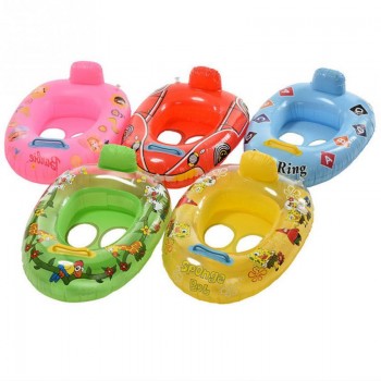 PVC Inflatable Kids Childrens Baby Seat Swimming Swim Ring Pool Aid Trainer Beach Float Boat 65*45cm