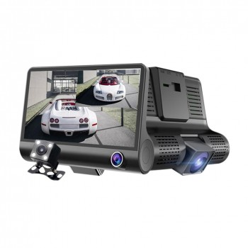 170 Degree 1080P HD 3 Lens Car DVR Dash Cam G-sensor Recorder + Rearview Camera Car Styling