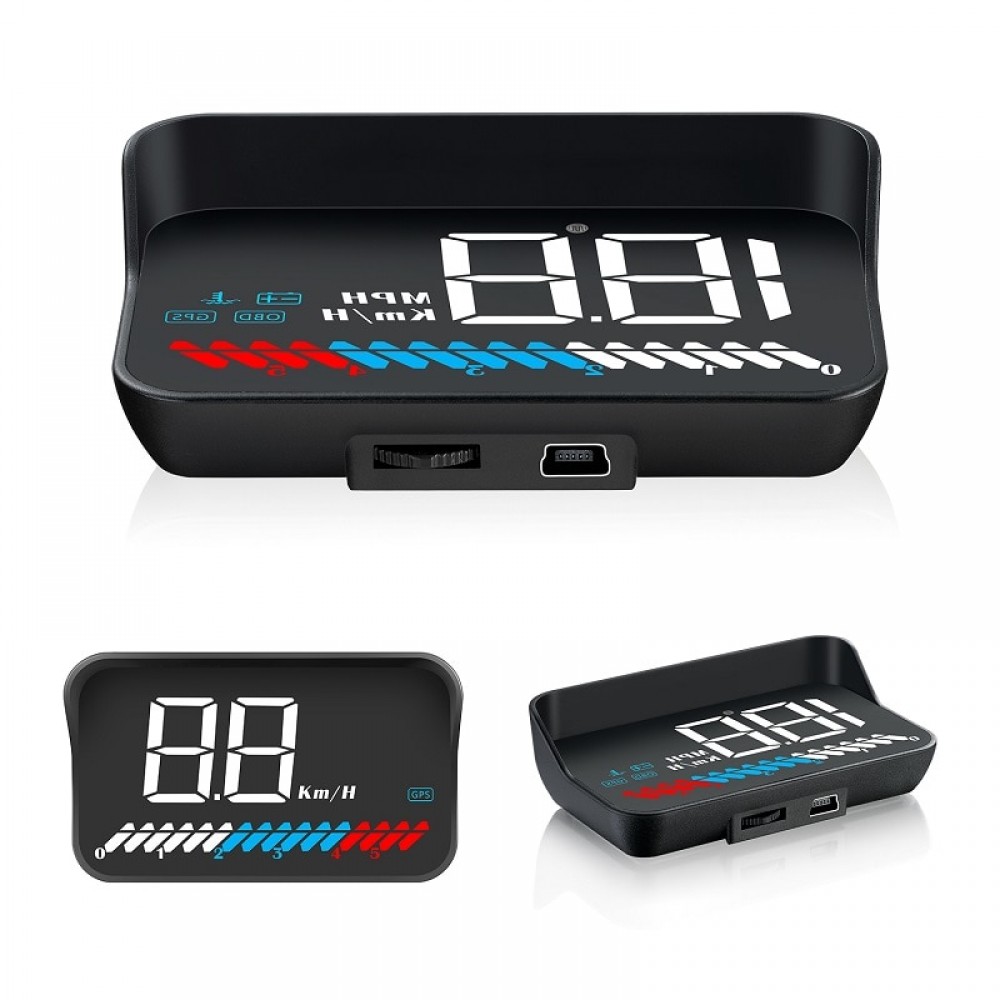 Auto M7 HUD Car Head Up Display OBD GPS Dual System Universal for All Cars Speedometer Windshield Projector with Lens KM/H MPH