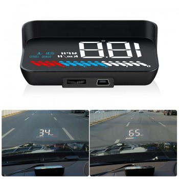 Auto M7 HUD Car Head Up Display OBD GPS Dual System Universal for All Cars Speedometer Windshield Projector with Lens KM/H MPH