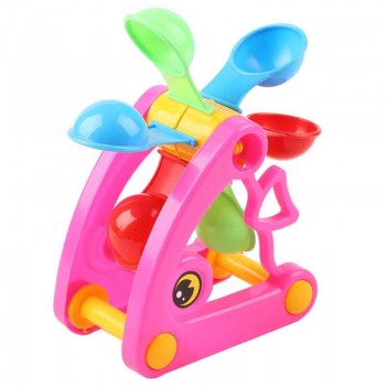 Funny Windmill Waterwheel Summer Toys Play Sand Water Toys Swimming Pool Bathing Beach Sand Digging Tools Kids Toys QTM8736A