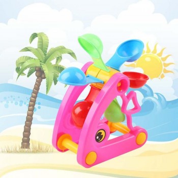 Funny Windmill Waterwheel Summer Toys Play Sand Water Toys Swimming Pool Bathing Beach Sand Digging Tools Kids Toys QTM8736A