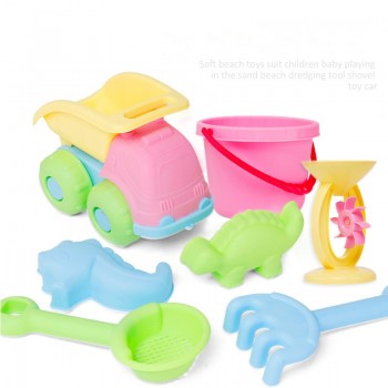 1Set Sand Water Beach Play Toys Set Kids Children Seaside Bucket Shovel Rake Kit Building Sea Horse Molds Funny Tools