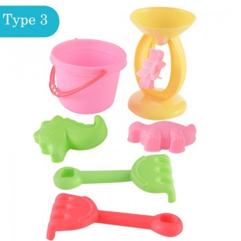 1Set Sand Water Beach Play Toys Set Kids Children Seaside Bucket Shovel Rake Kit Building Sea Horse Molds Funny Tools