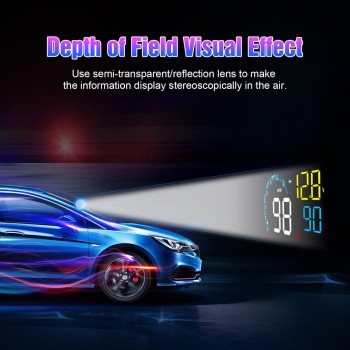 VJOYCAR 2019 New C600 OBD HUD Head Up Display On-board Car Computer Digital Speedometer OBD2 Projector Driving Fuel Consumption
