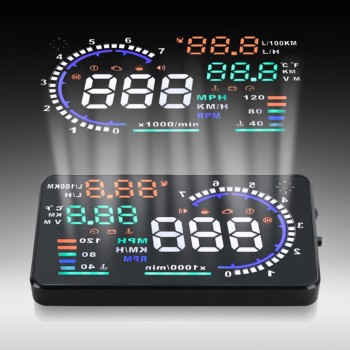 Car HUD Head Up Display A8 5.5 OBD II Car Windshied Reflective Screen Speed Display Multi-function Vehicle-Mounted