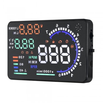 Car HUD Head Up Display A8 5.5 OBD II Car Windshied Reflective Screen Speed Display Multi-function Vehicle-Mounted