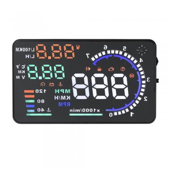 Car HUD Head Up Display A8 5.5 OBD II Car Windshied Reflective Screen Speed Display Multi-function Vehicle-Mounted
