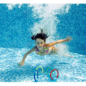4 Pcs/Pack 2018 Child Kid Diving Ring Water Toys Underwater Swimming Pool Accessories Diving Buoys Four Loaded Throwing Toys