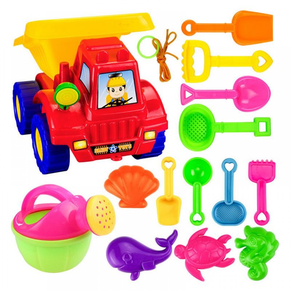 14PCS Kids Beach Sand Play Toys Sand Water Toys Kids Seaside Bucket Shovel Rake Kit Play Toy Children Dredging Tools