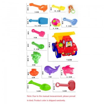 14PCS Kids Beach Sand Play Toys Sand Water Toys Kids Seaside Bucket Shovel Rake Kit Play Toy Children Dredging Tools